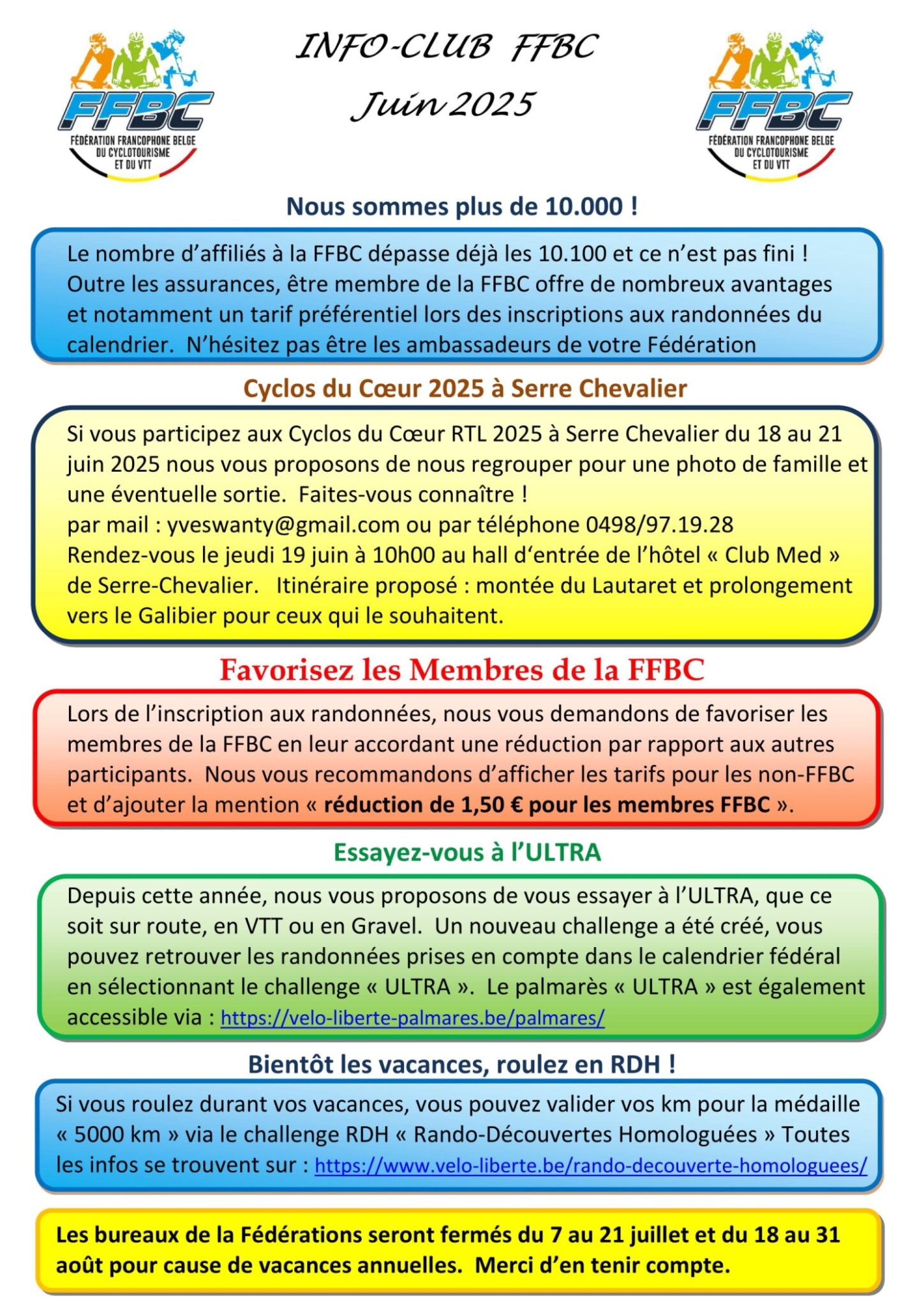 Info FFBC 2025. - CTantoing